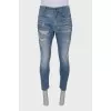 Ripped effect jeans for men