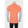Men's light orange polo shirt