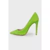 Green high heels