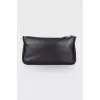 Black leather clutch