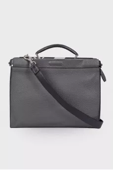 Gray men's briefcase