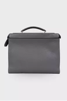 Gray men's briefcase