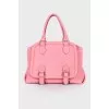 Pink bag with brand logo