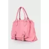 Pink bag with brand logo