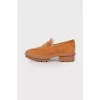 Padded suede loafers