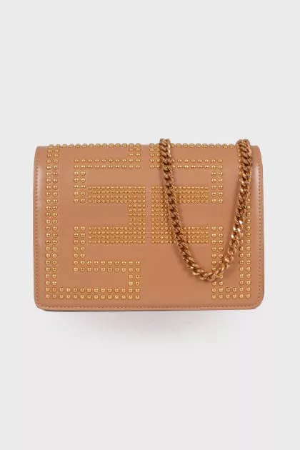 Bag with golden rhinestones