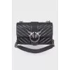 Quilted bag with silver hardware 