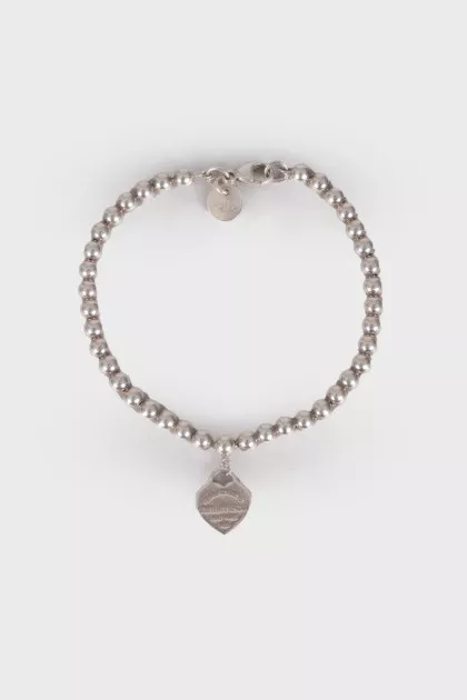 Silver bracelet with heart