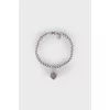 Silver bracelet with heart