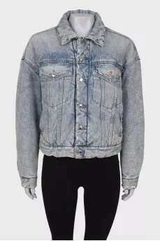 Padded denim jacket