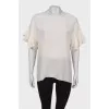 Milk blouse with ruffles