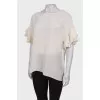 Milk blouse with ruffles