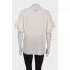 Milk blouse with ruffles