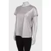 Silver t-shirt with pocket