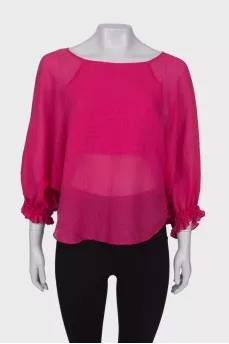 Pink loose fit blouse