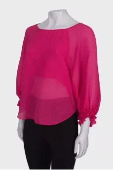 Pink loose fit blouse