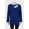 Long blue sweater