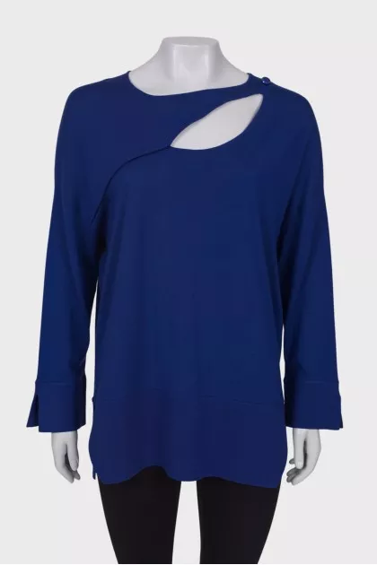 Long blue sweater