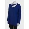 Long blue sweater