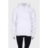 Padded hoodie with back slogan