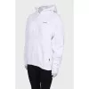 Padded hoodie with back slogan