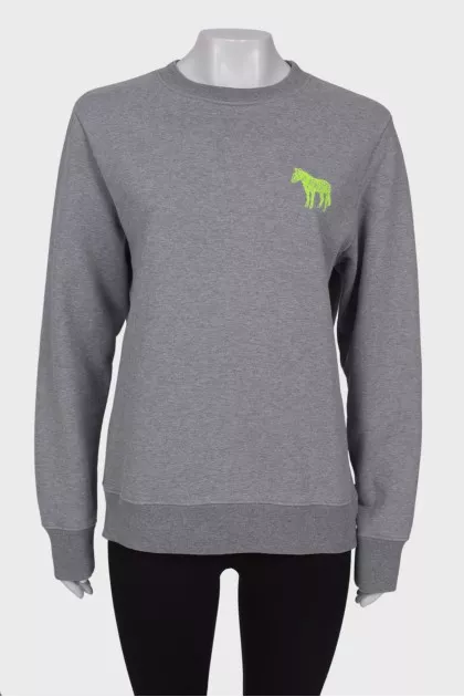 Gray straight sweatshirt