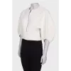 White blouse with zipper
