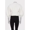 White blouse with zipper