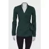 Wrap green blouse