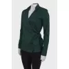 Wrap green blouse