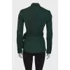 Wrap green blouse
