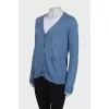 Blue linen cardigan