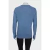 Blue linen cardigan