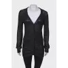 Black patterned cardigan