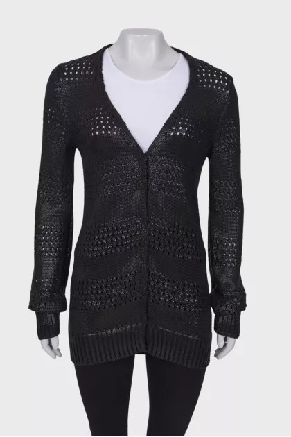 Black patterned cardigan