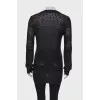 Black patterned cardigan