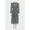 Dress in print with ruffles