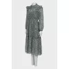 Dress in print with ruffles