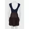 Two-tone patterned dress