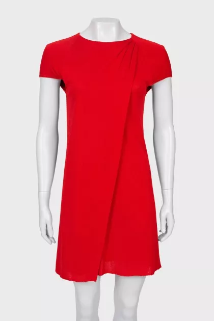 Red straight cut dress  