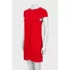 Red straight cut dress  