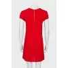 Red straight cut dress  