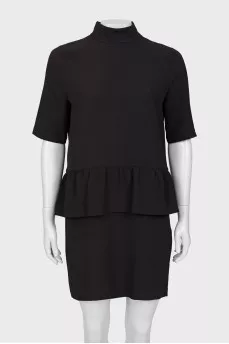 Black dress with frill