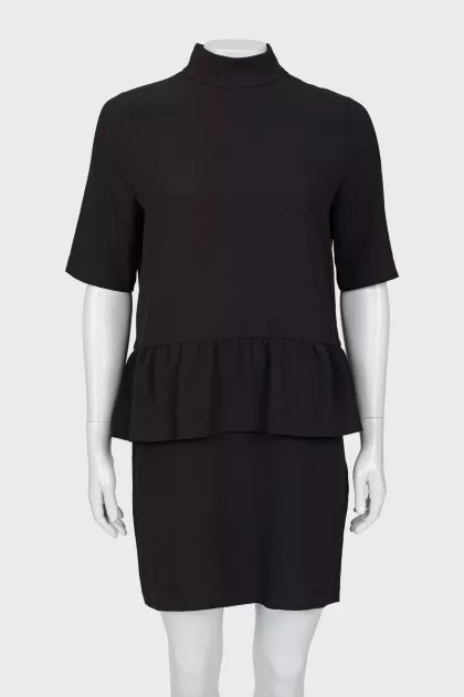 Black dress with frill