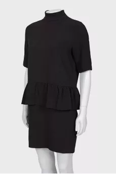 Black dress with frill