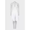 Pleated white dress with spaghetti straps
