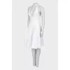 Pleated white dress with spaghetti straps