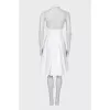 Pleated white dress with spaghetti straps
