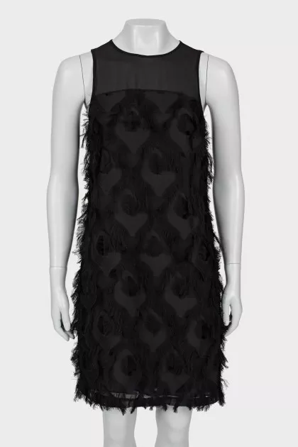 Black fringe dress