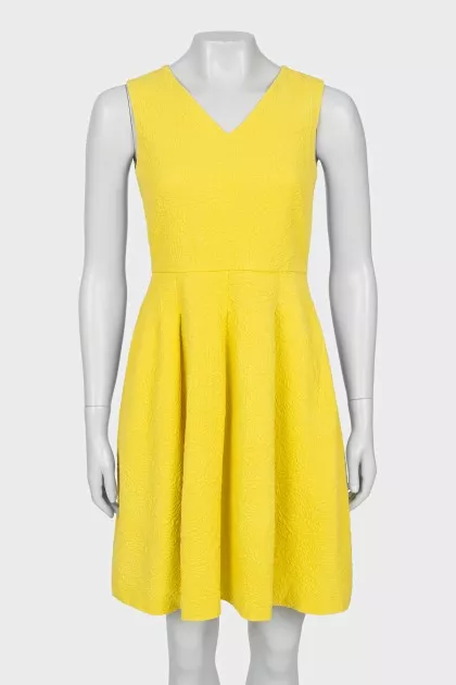 Yellow patterned dress